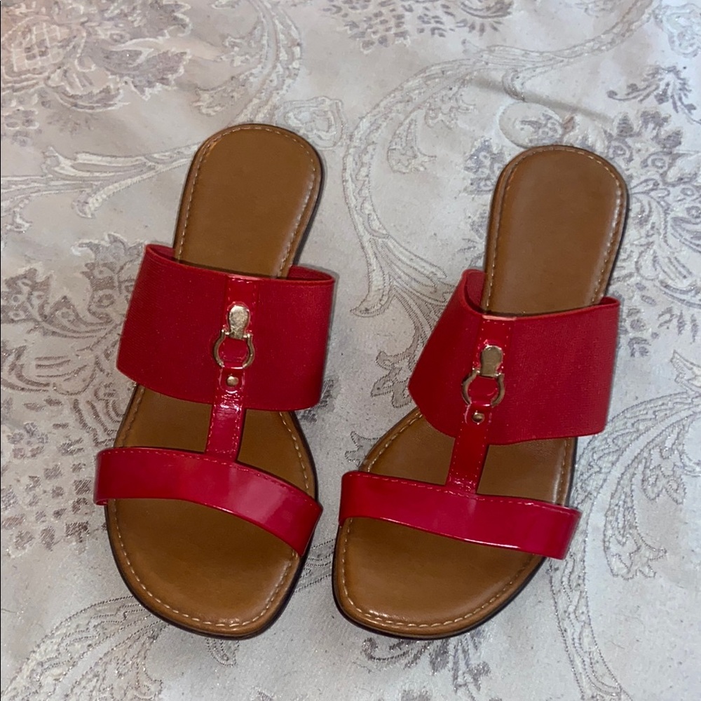 Red Women's Slide Sandals
